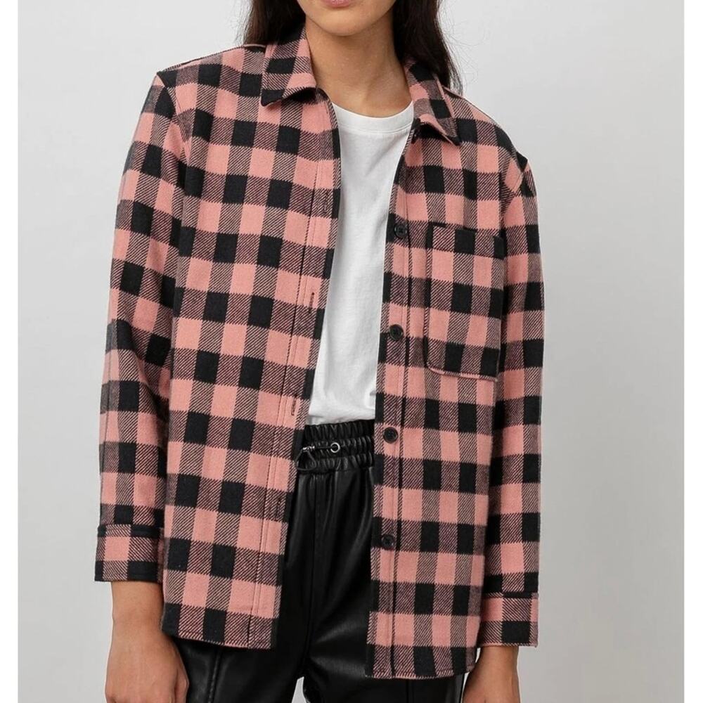 Rails Plaid James Shacket Lightweight Jacket Flan… - image 1
